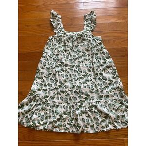 Society Social x‎ Crown & Ivy Girls Dress Sz Small Cabana Ruffle Square Neck NWT